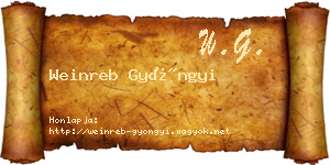Weinreb Gyöngyi névjegykártya